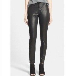 Hudson Black Golden Hounstooth High Waist Jeans